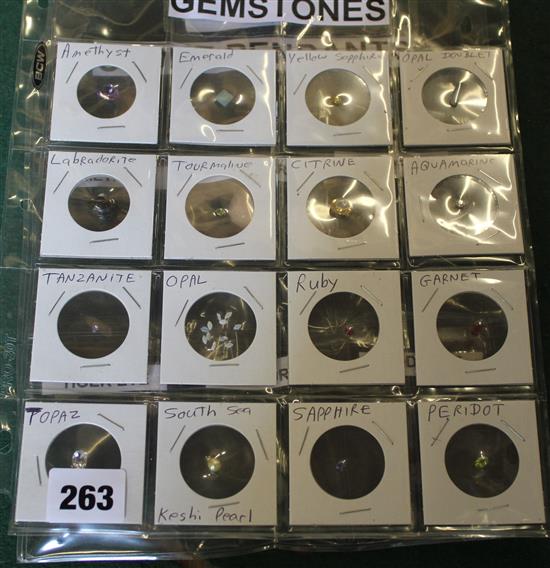 Collection of gem stones